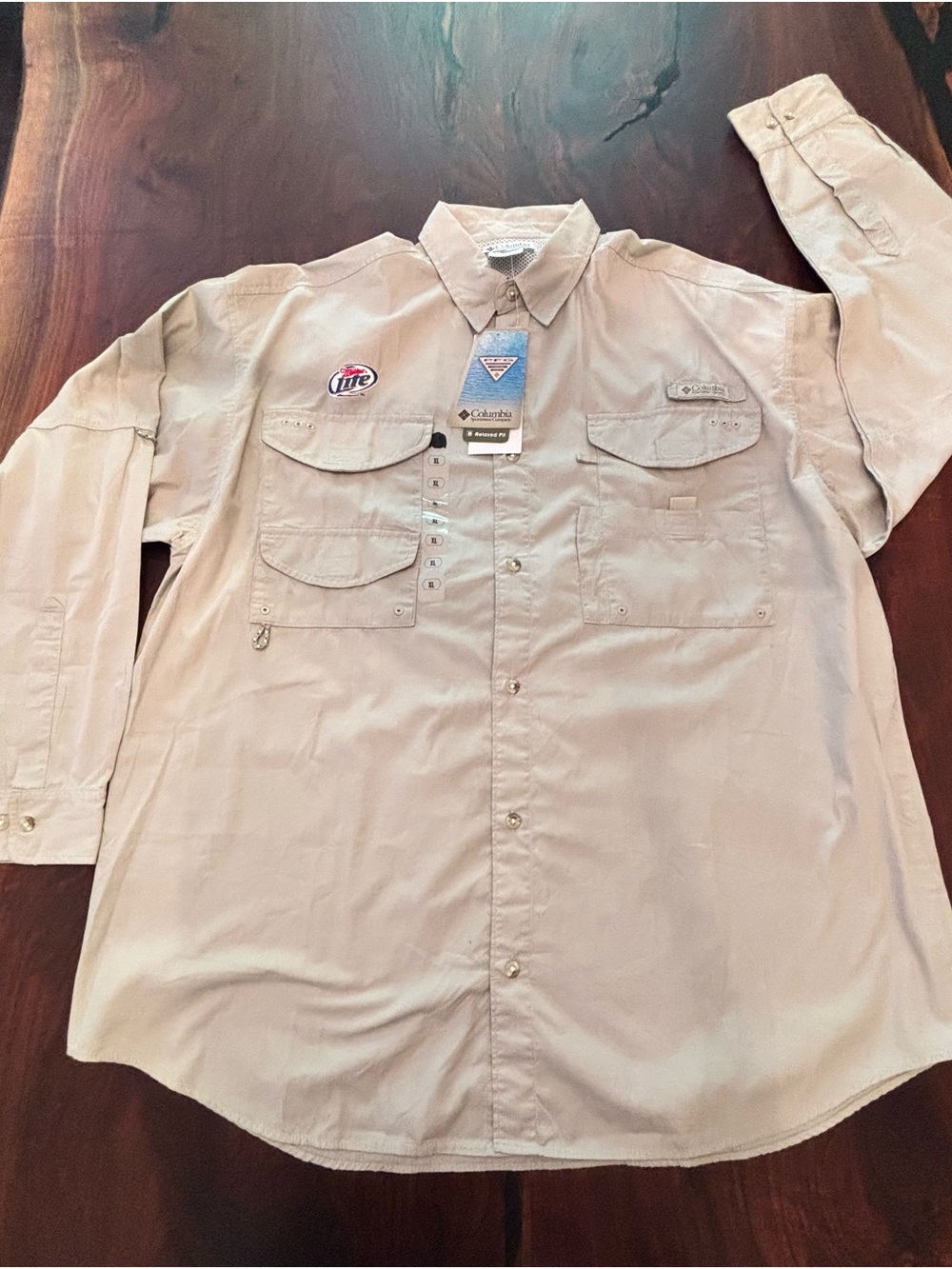 Columbia Men's Button-Down Outdoor Shirt - Khaki
